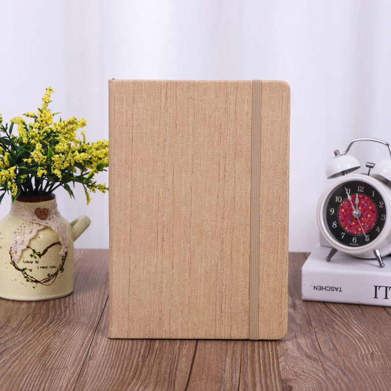 Notepad Wood Wood grain notebook simple Notepad - Customised with Logo Printing ...