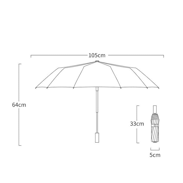 전자동 삼중 반사 가장자리 우산