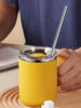 Mug Stainless Steel straw with cover