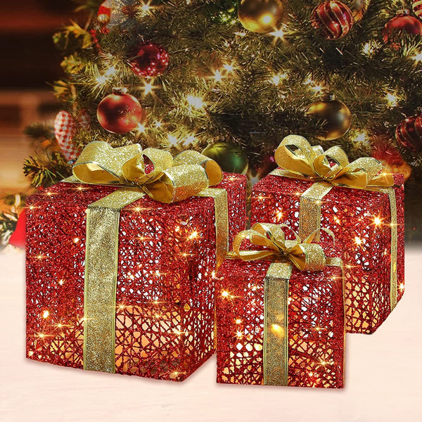 Ribbon bow Christmas gift box