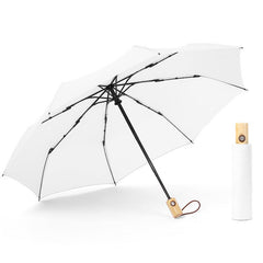 Wind resistant three fold umbrella