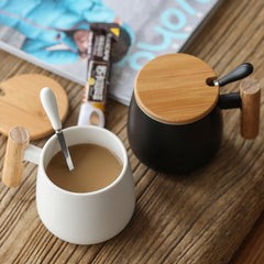 Ceramic coffee  cup with cover spoon customization , Mug corporate gifts , Apex Gift