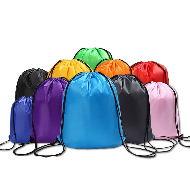 Polyester Cloth Backpack Polyester Bundle Backpack - Customised with Logo Printing - Corporate ...