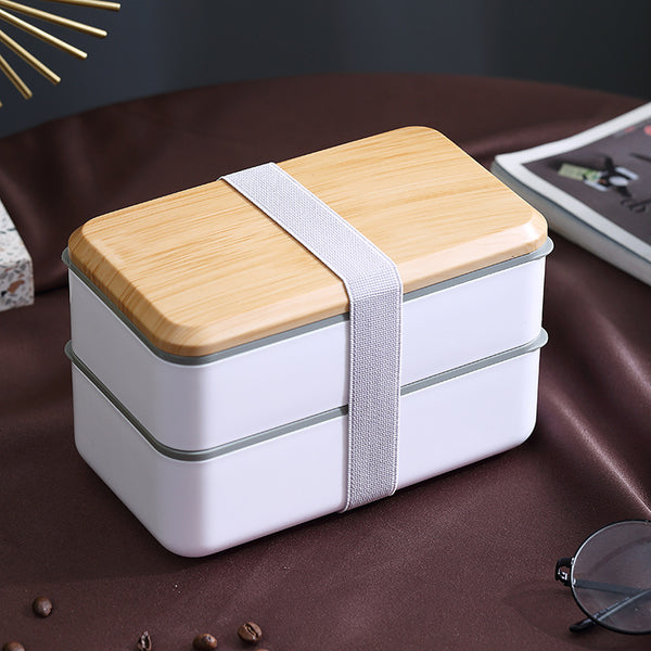 日式木纹饭盒