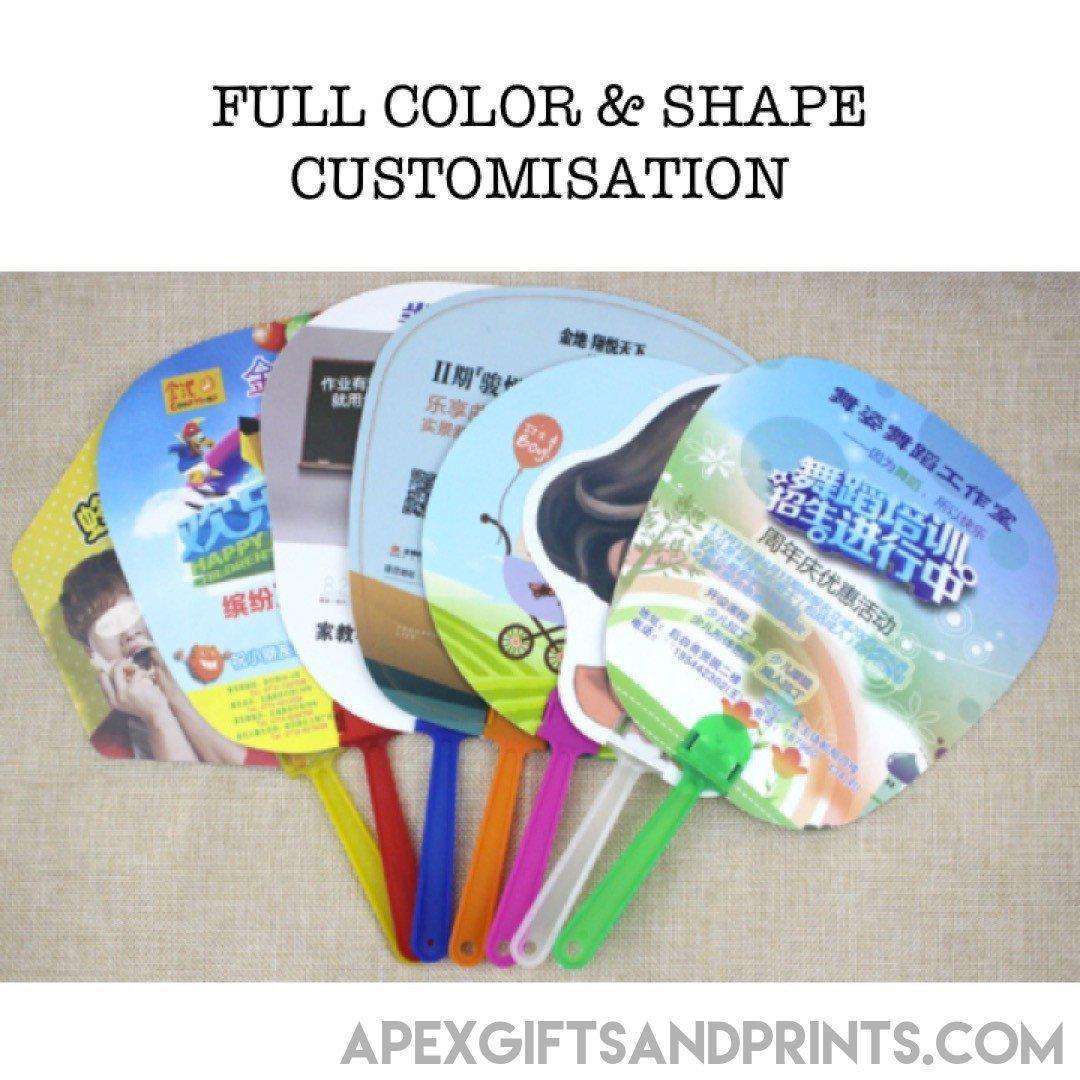 Customised Custom Plastic Hand Fan With Prints by Singapore Corporate ...