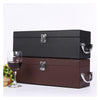 Leather Wooden Wine Box with Opener Tools , Box corporate gifts , Apex Gift