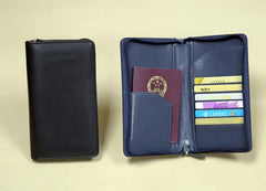 Long zip leather passport bag , bag corporate gifts , Apex Gift