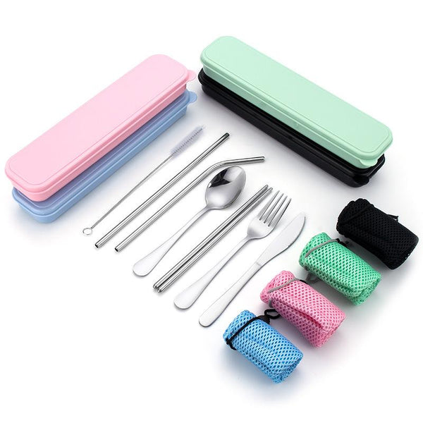 Stainless steel portable cutlery straw cutlery set , Cutlery corporate gifts , Apex Gift