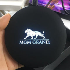 Wireless charging with Glowing Logo (Black) , charger corporate gifts , Apex Gift